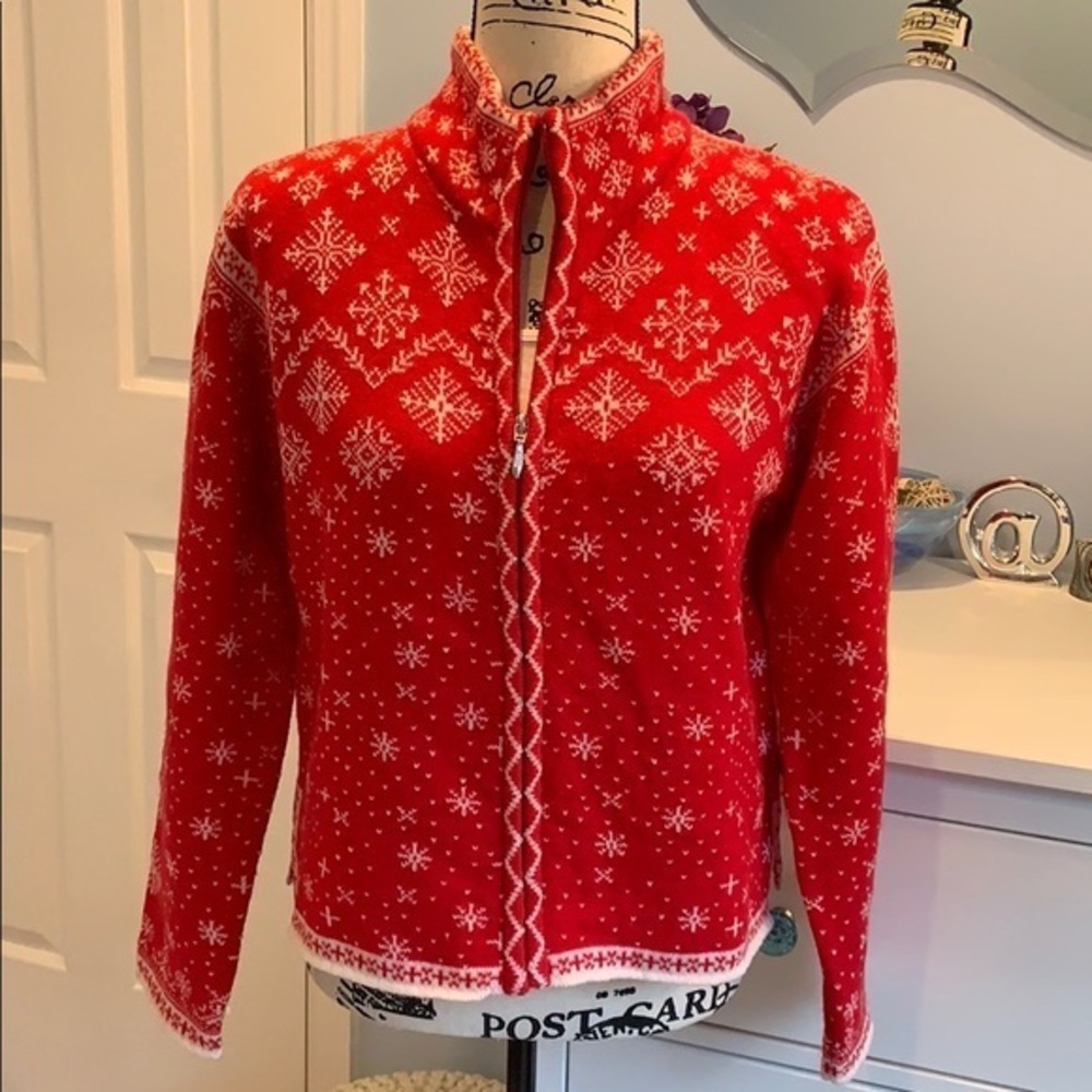 Obermeyer Signature Nordic Wool Snowflake Cardigan